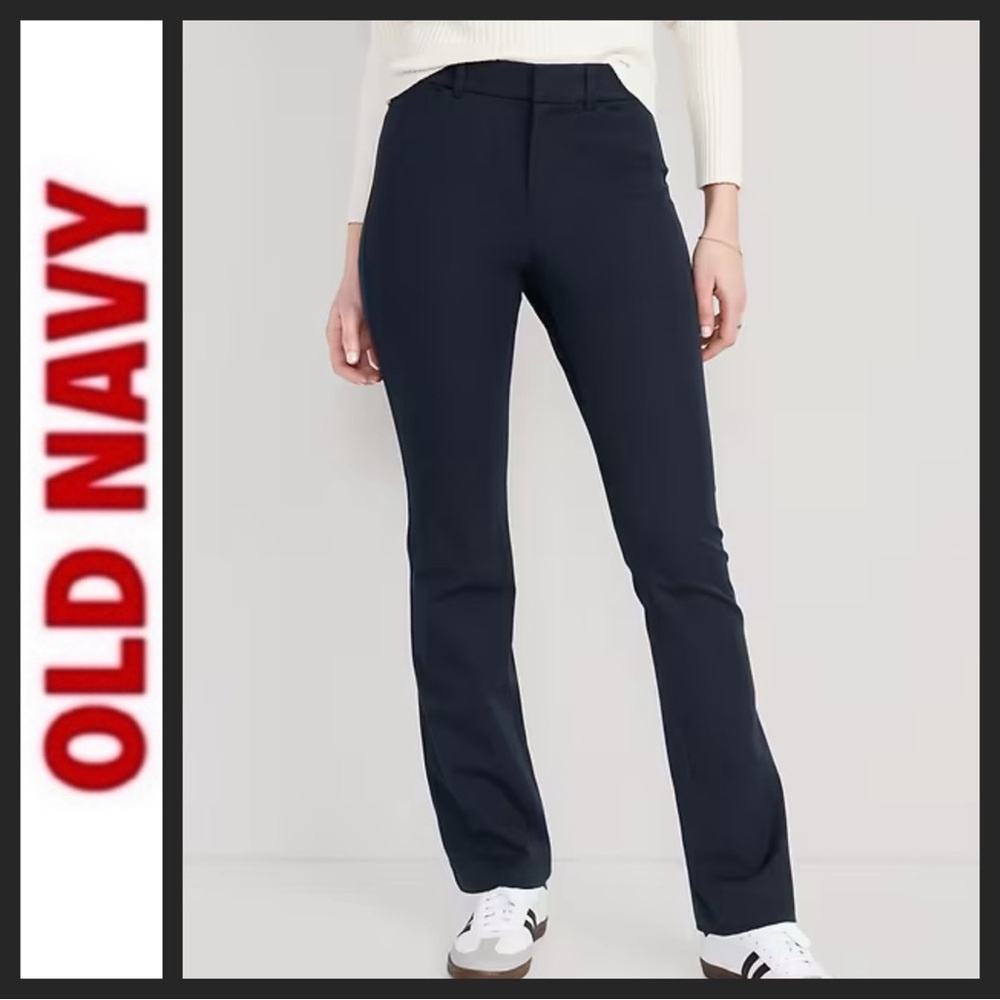 NWT Old Navy High Waisted Pixie Flare Pants~Navy